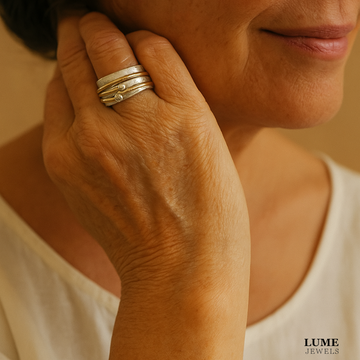 Vintage Gold Layered Silver Ring